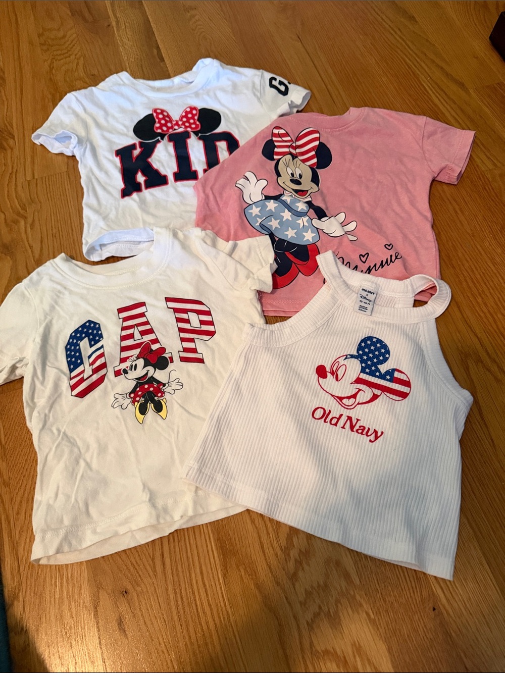 Disney tees American Flag GAP Letters, old navy 4th of July